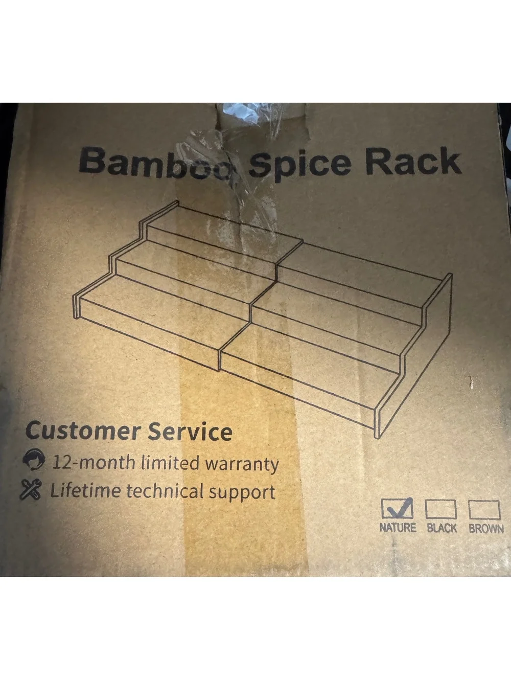 New Bamboo Spice Rack Organizer with 2-Tier Shelves